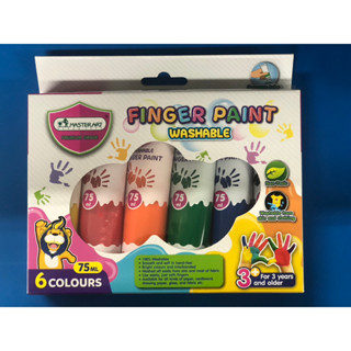 Finger Paint Washable มาสเตอร์อาร์ต สีทามือ 6 สี