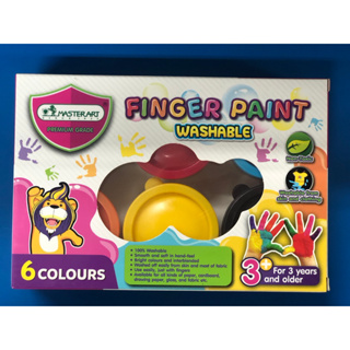 Finger Paint Washable มาสเตอร์อาร์ต สีทามือ 6 สี