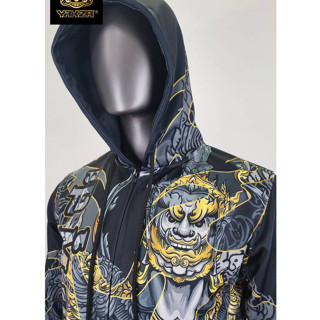 YAKZA HOOD ลาย Dark 009 เสื้อฮู้ด กันหนาว เลือกได้ทั้งแบบสวมและแบบซิป ขนาดใหญ่สุดรอบอก 56 นิ้ว