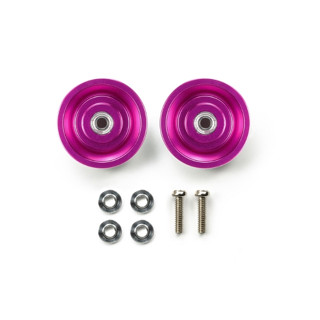 Tamiya 95541 - HG 19mm Tapered Aluminum Ball-Race Rollers (Ringless/Purple) โรลเลอร์ สีม่วง