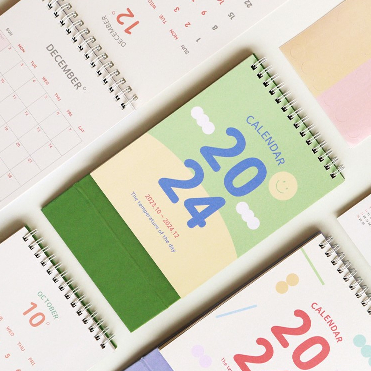2024 The Temperature of The Day Desk Calendar ปฏิทินตั้งโต๊ะ ลิขสิทธิ์แท้ Indigo