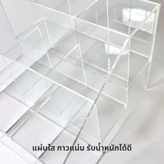 ชั้นอะคริลิคใส 3ชั้น ขนาด ก19.5xย18xส15 cm ชั้นใส่ปากกา ชั้นใส่ขนม ชั้นวางของ ใส่ครีมซอง (3ชั้น3)