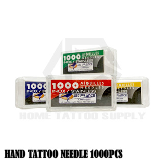 HAND TATTOO NEEDLE ตลับฝึกสัก ตลับหมึกสำหรับหัดสัก ขนาด 0.25 ถึง 0.40 บรรจุ 1000 ชิ้น ตลับสำหรับงานสักมือ