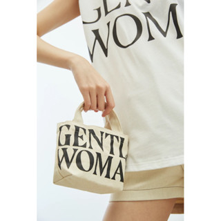 GW MICRO CANVAS TOTE ใบเล็กมีสายสะพายแถมให้ พร้อมถุงกระดาษ สินค้าพร้อมส่งทั้งครีมและดำ