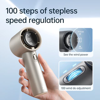 Jisulife FA53Pro (Pro1 S) Handheld Fan พัดลมพกพา สามารถปรับความแรงลมได้ 100 ระดับ มีหน้าจอ LED