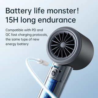 Jisulife FA53Pro (Pro1 S) Handheld Fan พัดลมพกพา สามารถปรับความแรงลมได้ 100 ระดับ มีหน้าจอ LED