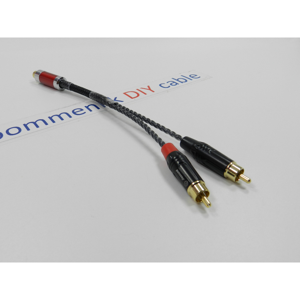 ชุด สายวายซับวูฟเฟอร์ 1 ออก 2   Y-Subwoofer cable 1 out 2 (รุ่นเล็ก Canare L-4E5AT) ราคา ถูกที่สุด ดีลบีเคเค แกลเลอรีภาพที่ 3