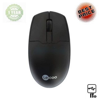 WIRELESS MOUSE LECOO WS204 BLACK BY LENOVO ประกัน 1Y เมาส์ไร้สาย เมาส์ เม้าส์ เม้า เม้าท์ เมาส