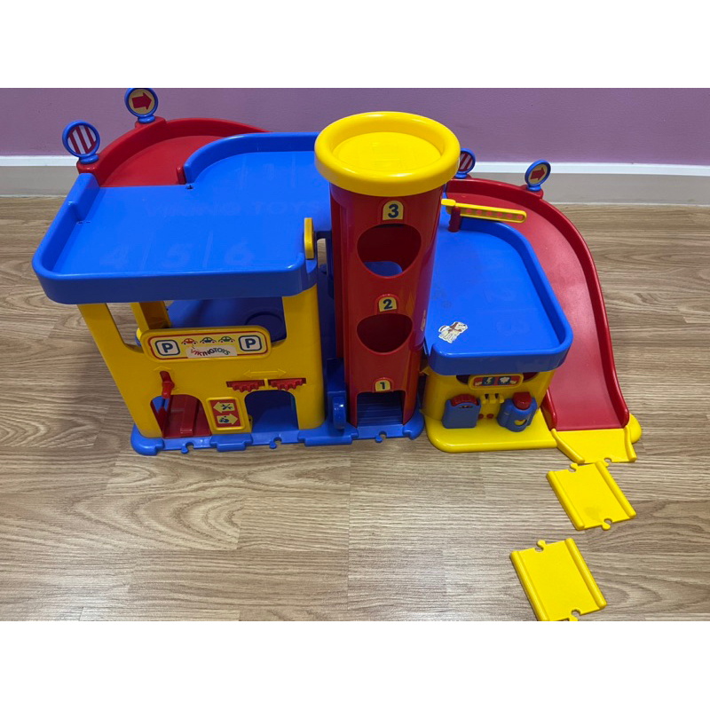 สถานีรถ Viking Toys ของเล่นลานจอดรถ parking toy มือสอง