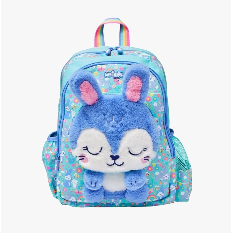 🎒Smiggle Backpacks Nursery bag กระเป๋าเป้ 🎒สมิกเกอร์ ขนาด 14-15 นิ้ว ลาย กระต่ายนูน ฟ้า พร้อมส่งในไทย 🛻