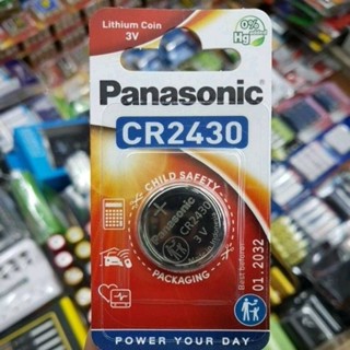 (แพคเกจEU) ถ่านรีโมท Panasonic CR2430 Lithium 3V แพคเดี่ยว จำนวน 1ก้อน ของใหม่ ของแท้ แพคนำเข้าจากยุโรป