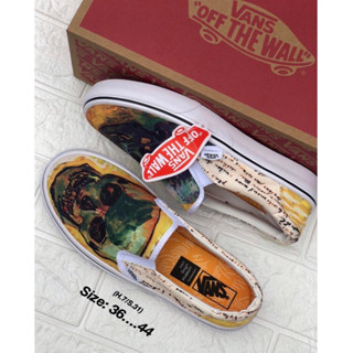 รองเท้าVans Slip On (36-45) แบบสวม +ฟรีกล่อง มีเก็บเงินปลายทาง รองเท้าผ้าใบผู้ชาย H7A015