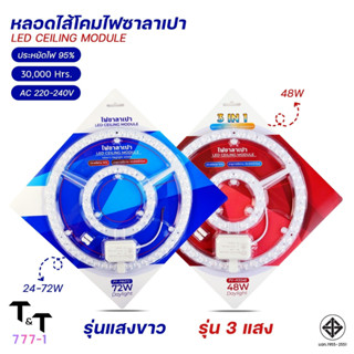 แผงไฟ LED 72W 48W 36W 24W แสงขาว (มอก.) หลอดไฟ LED หลอดไฟนีออนกลม แผงไฟ LED แผงไฟแม่เหล็ก