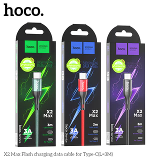 HOCO X2 Max สายชาร์จ 1, 2, 3 เมตร จ่ายไฟ 3A ถ่ายโอนข้อมูลได้ สำหรับ iOS / Micro / TC dataCable hc1