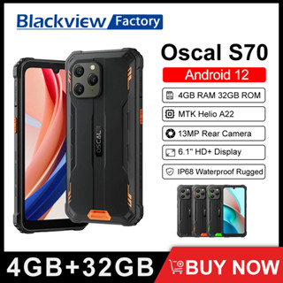 Blackview OSCAL S70 IP68 Waterproof Rugged Phone 6580mAh 6.1" HD+ IPS Screen Mobile Cellphone Helio A22 Android 12