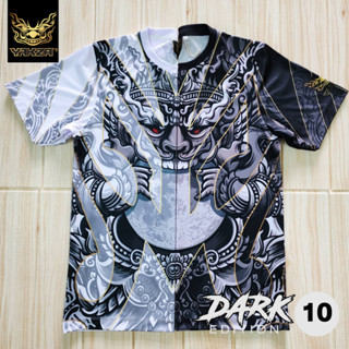 DARK 10 YAKZA เสื้อแขนสั้น เสื้อแขนยาว คอกลม เลือกได้ทั้ง 2 แบบ เสื้อยืด ผ้าลื่น