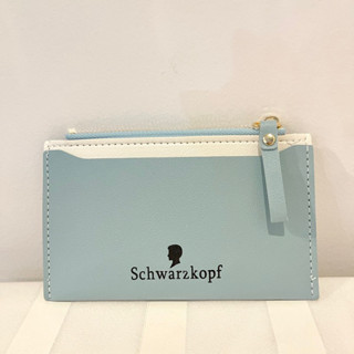 Card Holder กระเป๋าใส่บัตร Schwarzkopf กระเป๋าใส่เหรียญ ซองใส่บัตร ปั๊มแบรนด์ ซิปทอง