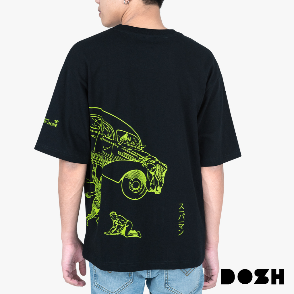 DOSH MEN'S OVERSIZED T-SHIRTS SUPERMAN เสื้อยืดโอเวอร์ไซส์ DSMT5209-BL