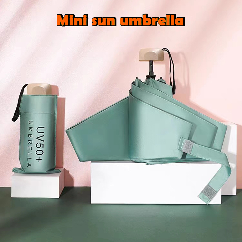 J335 ร่มพกพาขนาดเล็ก UV กันแดด กันฝน แบน บาง เบา