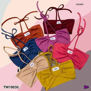 TwinsShopVip💗พร้อมส่ง TW19030 บิกินี่ สายเดี่ยว ท่อนบ่น ..