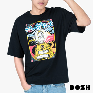 DOSH OVERSIZED SHORT SLEEVE T-SHIRTS THE SIMPSONS เสื้อยืดโอเวอร์ไซส์ FSIMT5092-BL