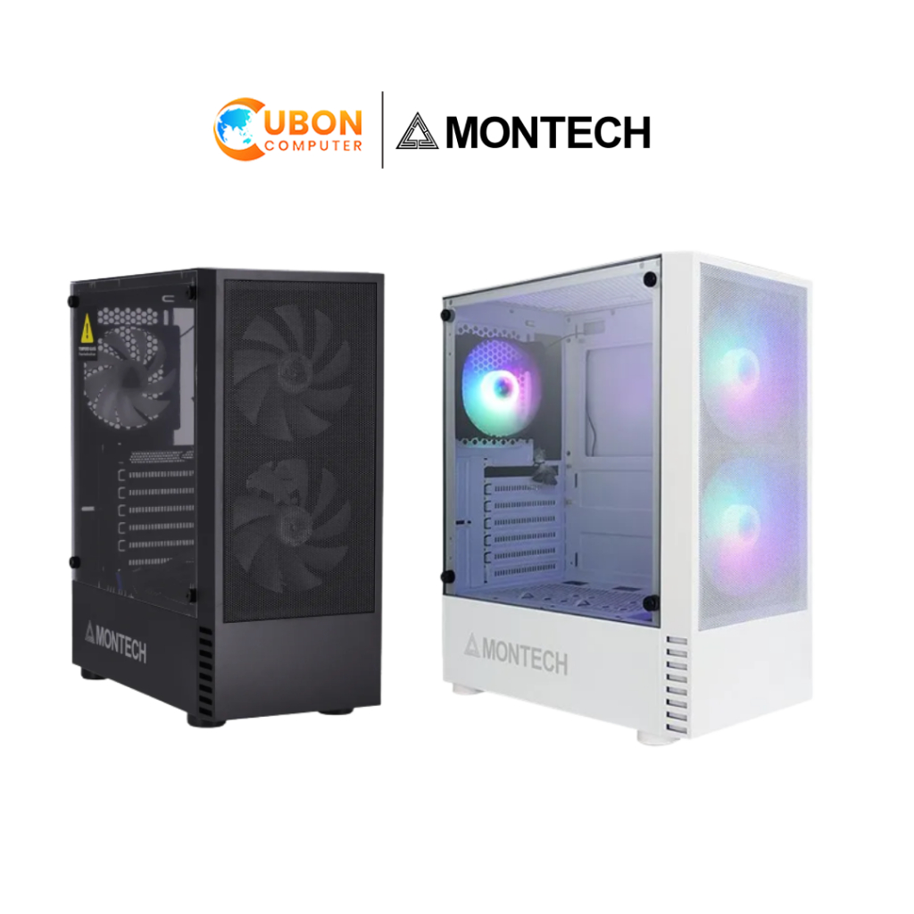 CASE (เคส) ATX MONTECH X2 MESH RGB (WHITE/BLACK)