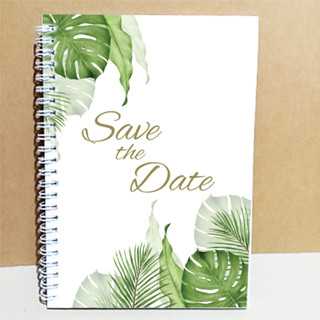 สมุดเซ็นอวยพร Save the date ขนาดA5 (15x21cm) สำหรับอวยพรงานแต่งงาน