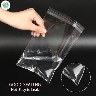 【พร้อมส่ง】ถุงพลาสติกใส OPP ใสเทปกาว (แพ็ค 100) ถุงแก้วฝากาว ถุงแก้วใส