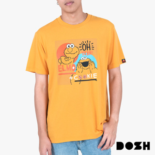 DOSH UNISEX T-SHIRTS SESAME STREET เสื้อยืดคอกลม แขนสั้น ผู้ชาย-ผู้หญิง LSEMT5001-YE