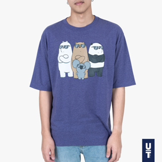 DOSH OVERSIZED SHORT SLEEVE T-SHIRTS WE BARE BEARS เสื้อยืดโอเวอร์ไซส์ FLWBMT5000-VI