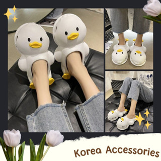 Korean🧧  รองเท้าแตะยางนิ่ม รูปทรงการ์ตูนเป็นสีขาว