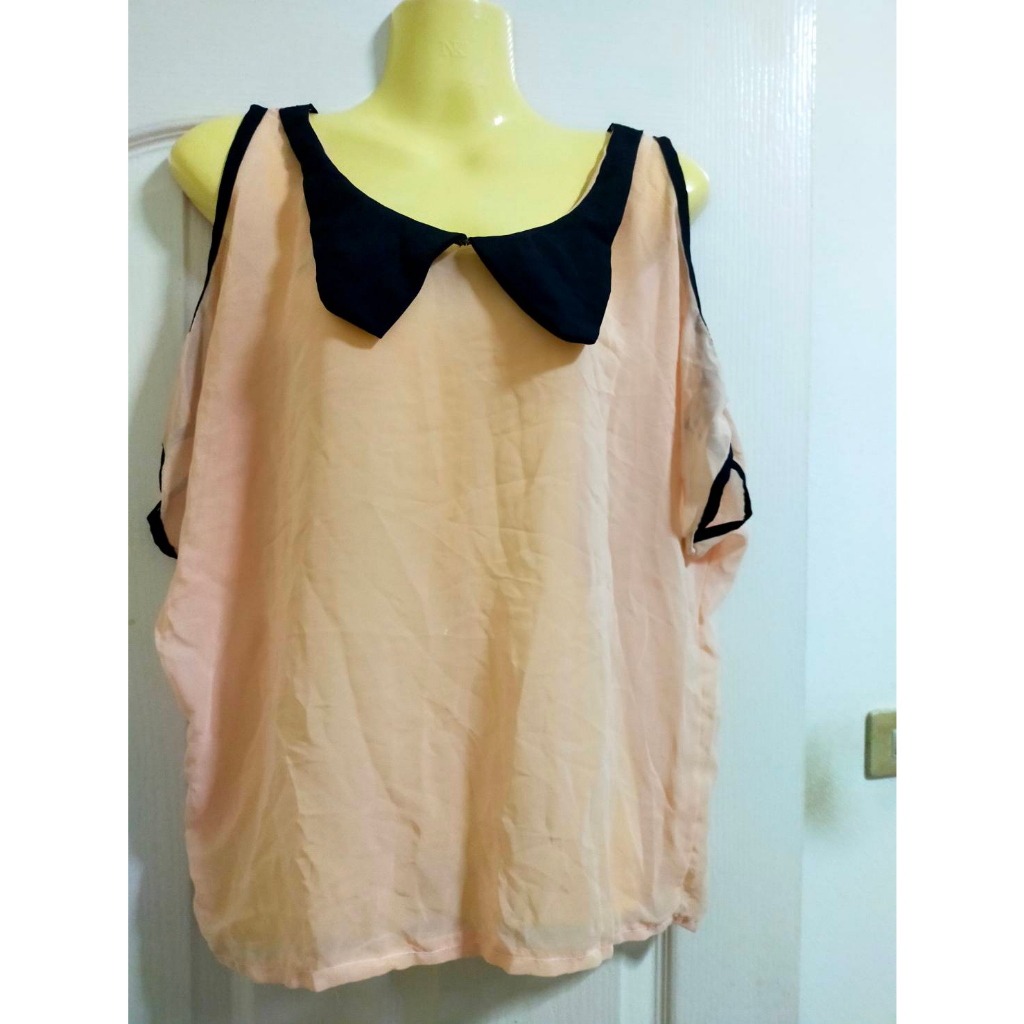 เสื้อมือ2 มือสอง ผ้าชีฟอง size m