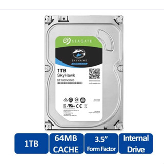 SEAGATE SKYHAWK ฮาร์ดดิส 1,2,4 TB 5900RPM, 64MB Surveillance สำหรับ CCTV ของแท้ 100% เคลมจริง ศูนย์ไทย ส่งจริง ส่งไว