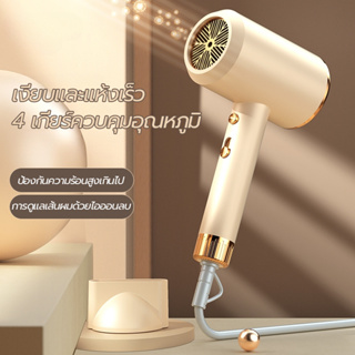 ไดร์เป่าผม Hair Dryer 1200W ไดร์เป่าผมไอออน ขนาดพกพา ปรับลมได้ 3 ระดับ ผมแห้งไว ไม่ทำลายเส้นผม ปรับลมร้อนเย็นได้