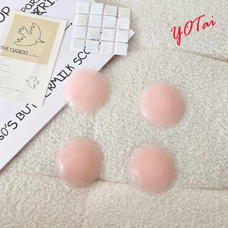 YOTAI ซิลิโคนปิดจุก เนื้อนิ่ม แผ่นแปะจุก ซิลิโคนปิดหัวนม แพ็คคู่ กันน้ำ กันเหงื่อ กาวเหนียว ใช้งานซ้ำได้ - รูปที่ 2