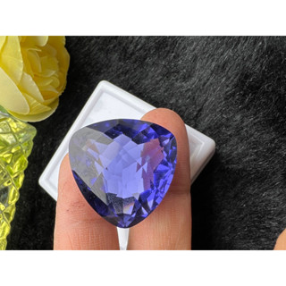 แทนซาไนท์ (Tanzanite) พลอย LAB MADE 100%. ราคาดีมาก! ราคาเป็นเม็ด.Tanzanite 25x25mm 50 กะรัต CARATS DROP SHAPE