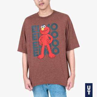 DOSH OVERSIZED SHORT SLEEVE T-SHIRTS SESAME STREET เสื้อยืดโอเวอร์ไซส์ FLSEMT5002-RE