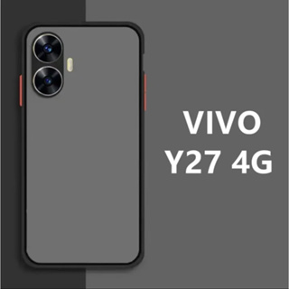 ส่งจากไทย เคสมือถือ เคสกันกระแทก ปุ่มสีผิวด้าน Case Vivo Y27 4G เคสโทรศัพท์ วีโว่ ขอบนิ่มหลังแข็ง