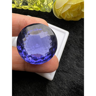 แทนซาไนท์ (Tanzanite) พลอย LAB MADE 100%. ราคาดีมาก! ราคาเป็นเม็ด.Tanzanite 25x25mm 50 กะรัต CARATS DROP SHAPE