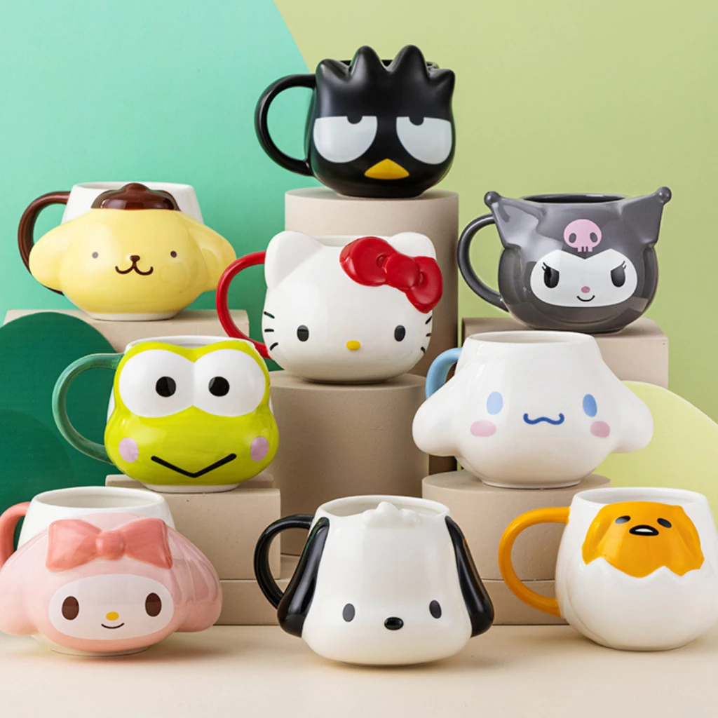 พร้อมส่ง💕 แก้วมัค 450ml แก้วกาแฟ Sanrio ลายการ์ตูน