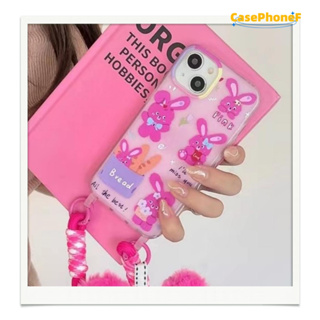 ✨ส่งของขวัญ✨เคส for iPhone 11 14 Pro Max Case for iPhone 12 13 ป้องกันการตก การป้องกัน โปร่งแสง สาวน่ารักหัวใจ