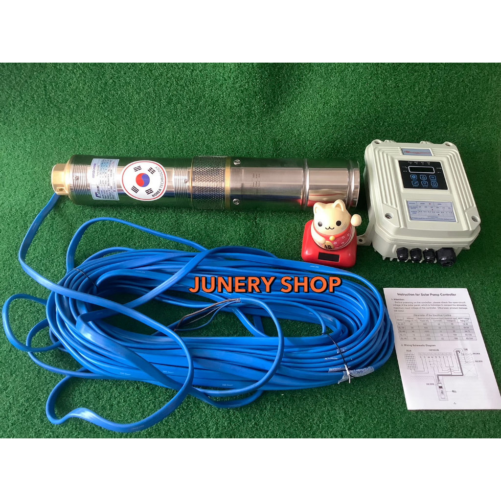 MITSAN DC Solar Submersible Pump 48V ปั๊มน้ำบาดาล น้ำลึก บัสเลส โซล่าเซลล์  พร้อมสายไฟและกล่องคอนโทร