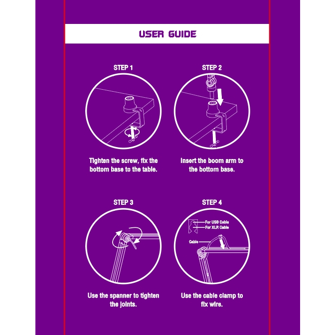 [ประกัน 15 วัน] NUBWO X601 RENTZ Microphone Boom Arm ขาจับไมโครโฟนยึดกับโต๊ะ ขาจับไมค์สำหรับสตรีมมิ่ง เก็บสายได้ - รูปที่ 5