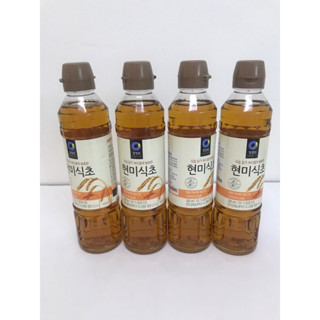 น้ำส้มสายชูหมักจากข้าวกล้องPremium Brown rice vinegar บราวน์ ไรซ์ วิเนการ์ ตรา ชองจองวอน chungjungone Brand 500 ml.