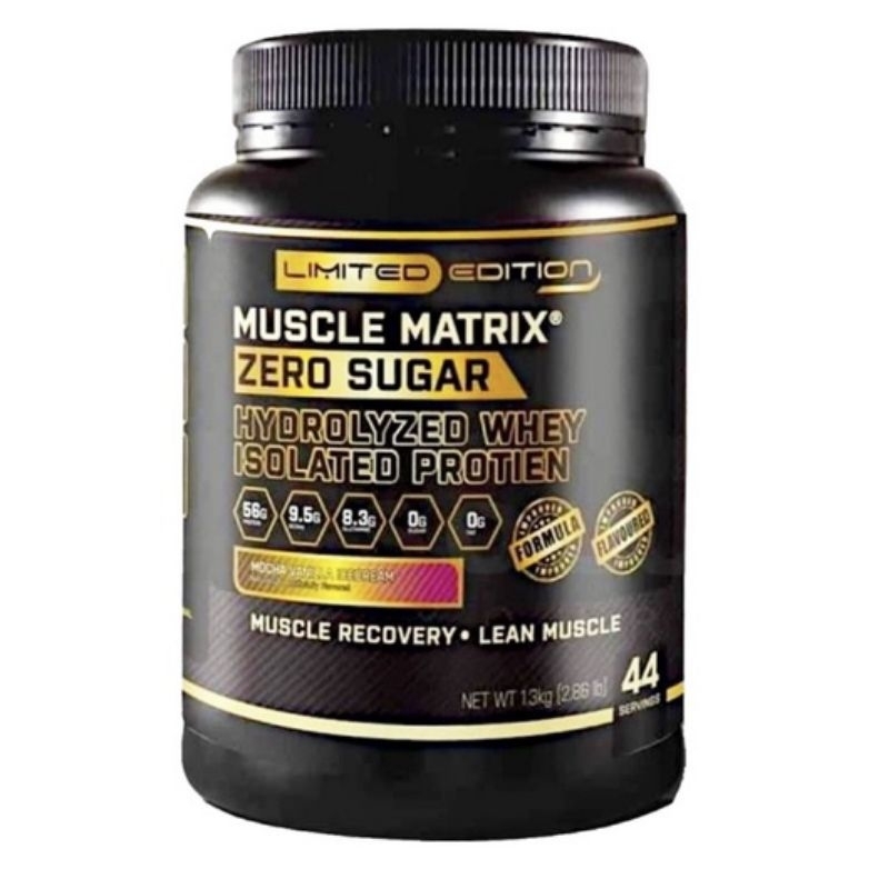 Hot เวย์โปรตีน​ Muscle Matrix Whey 44 Servings 1.3kg. - Isolated Protein, Zero Sugar. Lactose Free, 