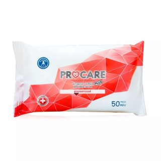 Procare Wet Wipes ผ้าเช็ดอเนกประสงค์ สูตรแอลกอฮอล์ 50 แผ่น ผ้าเช็ด