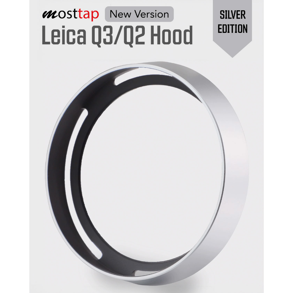 ฮูด Leica Q3 Q2 QP Q Silver mostTap ฮูดเลนส์แบบกลม V2 สีเงิน