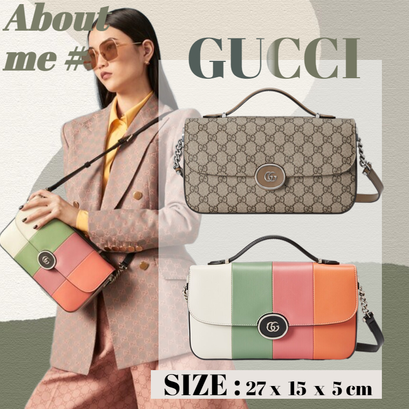 👜 GUCCI Petite GG series กระเป๋าสะพายใบเล็ก / กระเป๋าถือสุภาพสตรีหลากสี