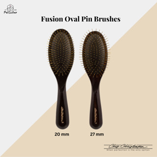 Chris Christensen Fusion Oval Pin Brush แปรงเข็มหมุด/ แปรงเข็มทองทรงรีขนาดพกพา x Petsister