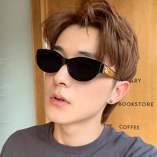 แว่นกันแดดแฟชั่นสตรีเกาหลี แว่นสายตาแมว แว่นตาเท่ๆ แว่นกันแดดสไตล์ฮิปฮอปย้อนยุค Unisex